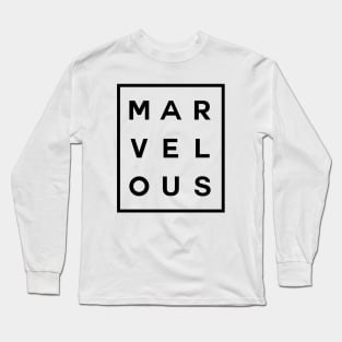 Marvelous Boxed (Black) Long Sleeve T-Shirt